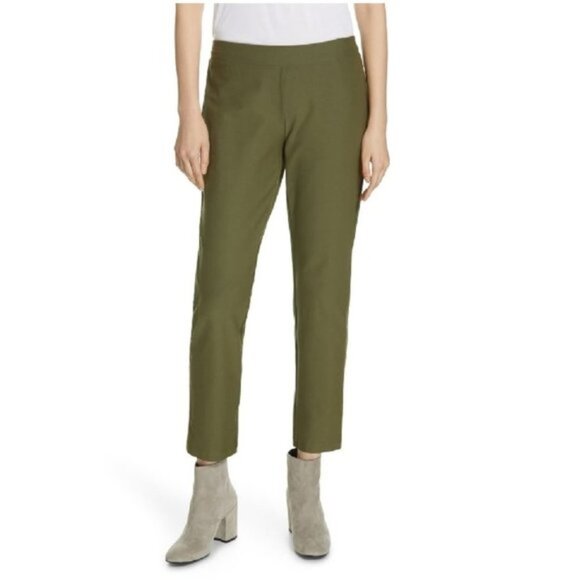 EILEEN FISHER Washable Stretch Crepe Pants - Picture 1 of 8
